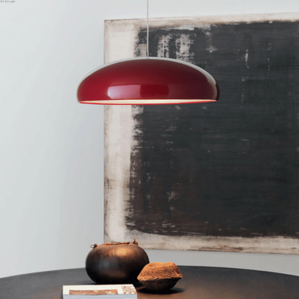 Doura | Minimalistische Ronde LED Hanglamp | Wit Metaal | Voor Slaapkamer En Woonkamer - Sorata