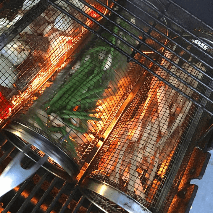 Doura | Roestvrije BBQ Grillmand | 360 Graden Draaibaar Ontwerp - Sorata