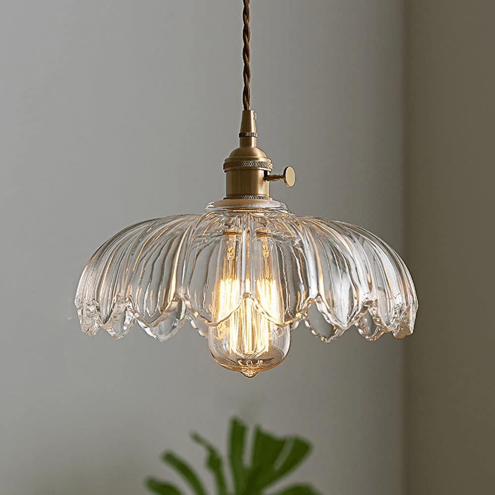Doura | Vintage Bloem Hanglamp Voor Een Tijdloze Uitstraling | Voor Woonkamers, Eetkamers En Slaapkamers - Sorata