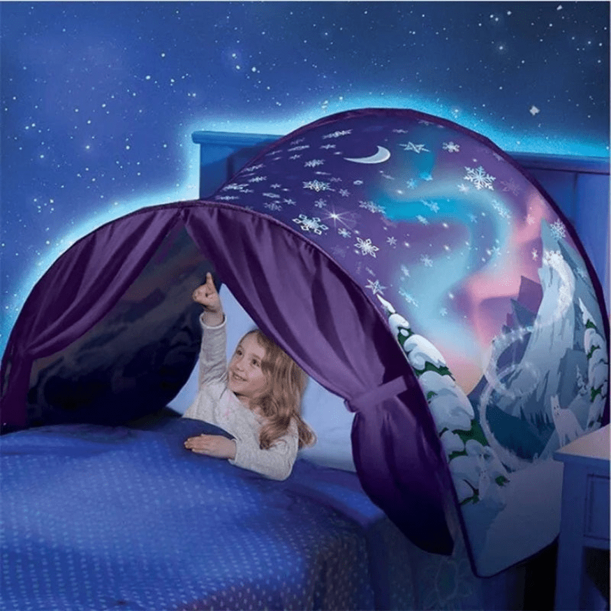 DreamWorld | Kinderbedtent | Creëer Magische Slaapavonturen | Gemakkelijke Installatie - Sorata