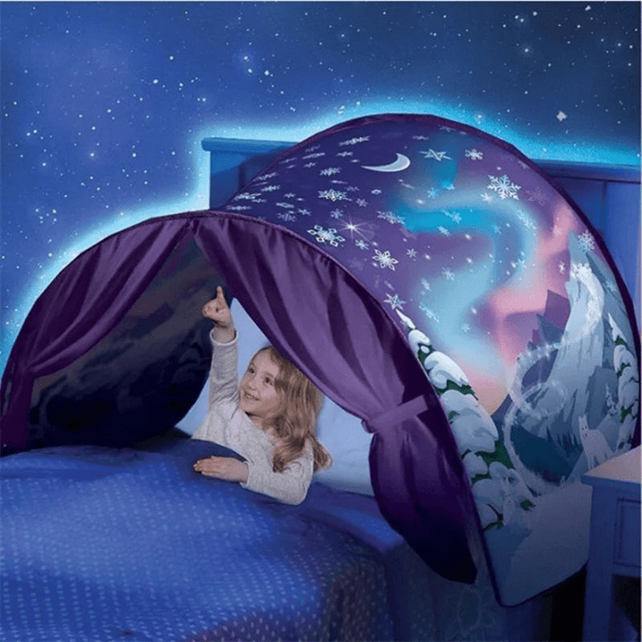 DreamWorld | Kinderbedtent | Creëer Magische Slaapavonturen | Gemakkelijke Installatie - Sorata