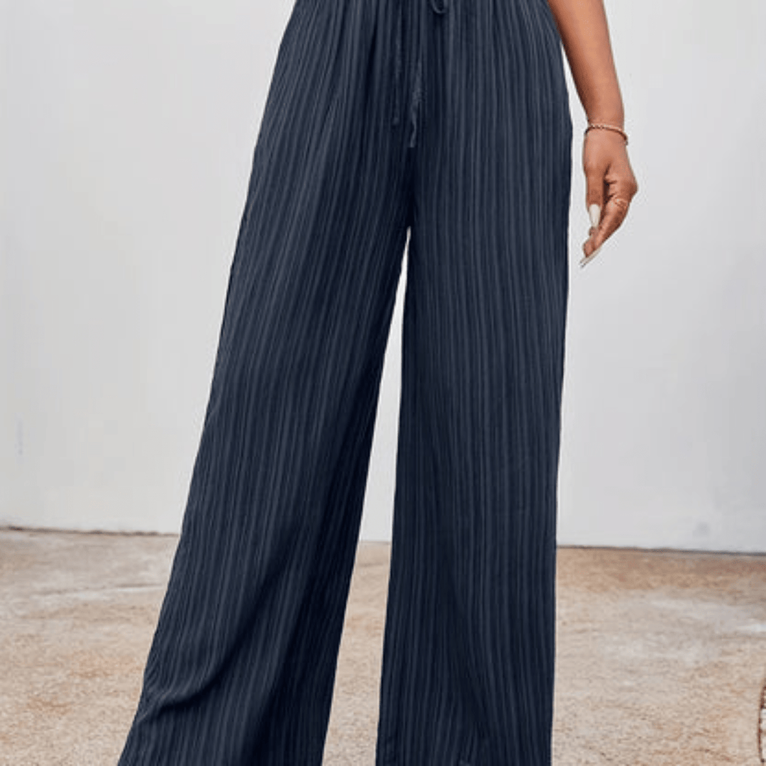 Elham | Wijde Broek Met Hoge Taille En Koordsluiting - Sorata