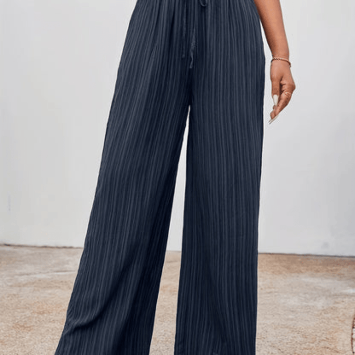 Elham | Wijde Broek Met Hoge Taille En Koordsluiting - Sorata