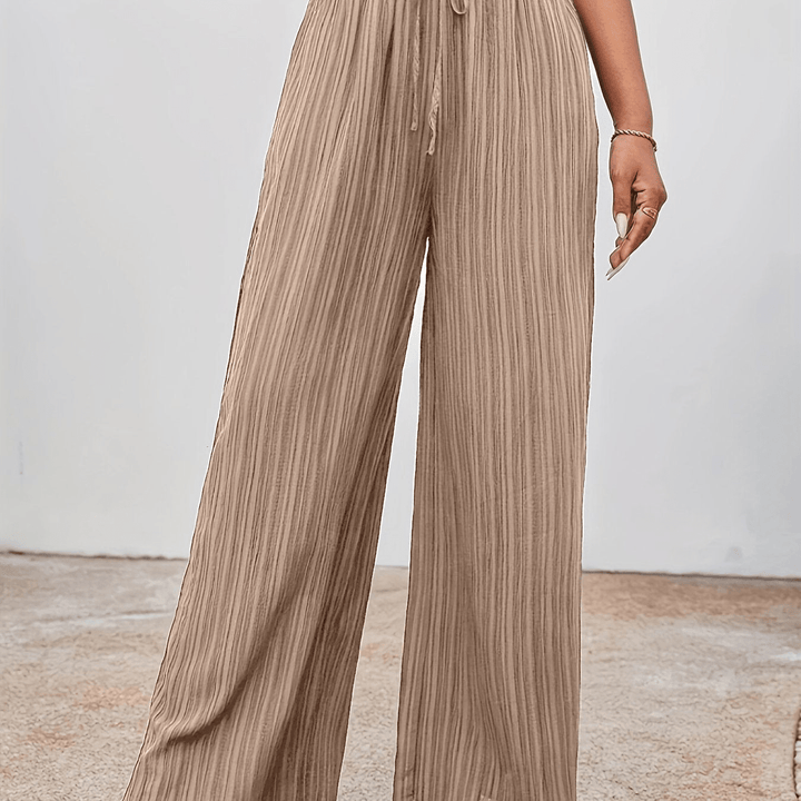 Elham | Wijde Broek Met Hoge Taille En Koordsluiting - Sorata