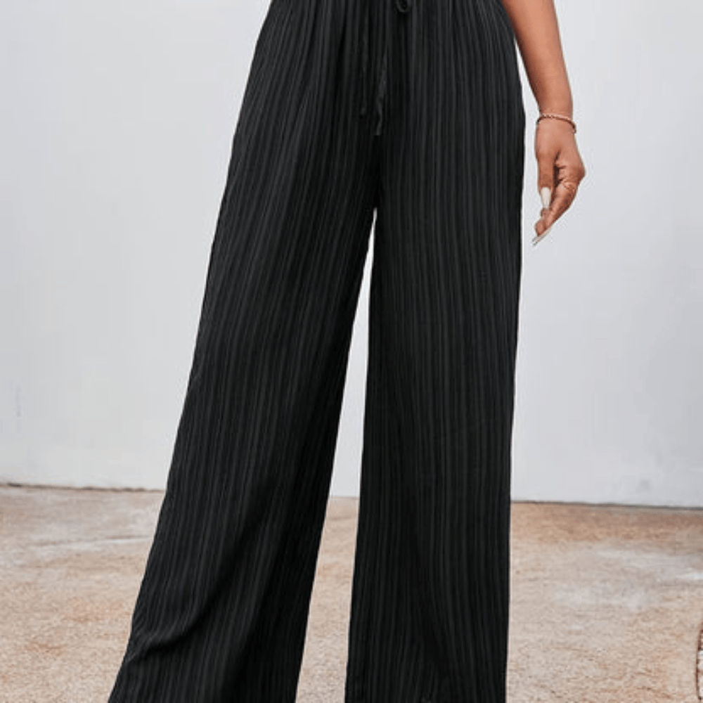 Elham | Wijde Broek Met Hoge Taille En Koordsluiting - Sorata