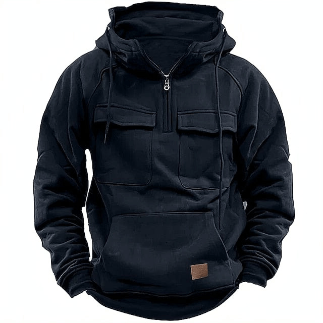 Elijah | Heren Hoodie | Warm en Comfortabel | Vintage Kledingstijl | Ideaal voor Herfst/Winter - Sorata