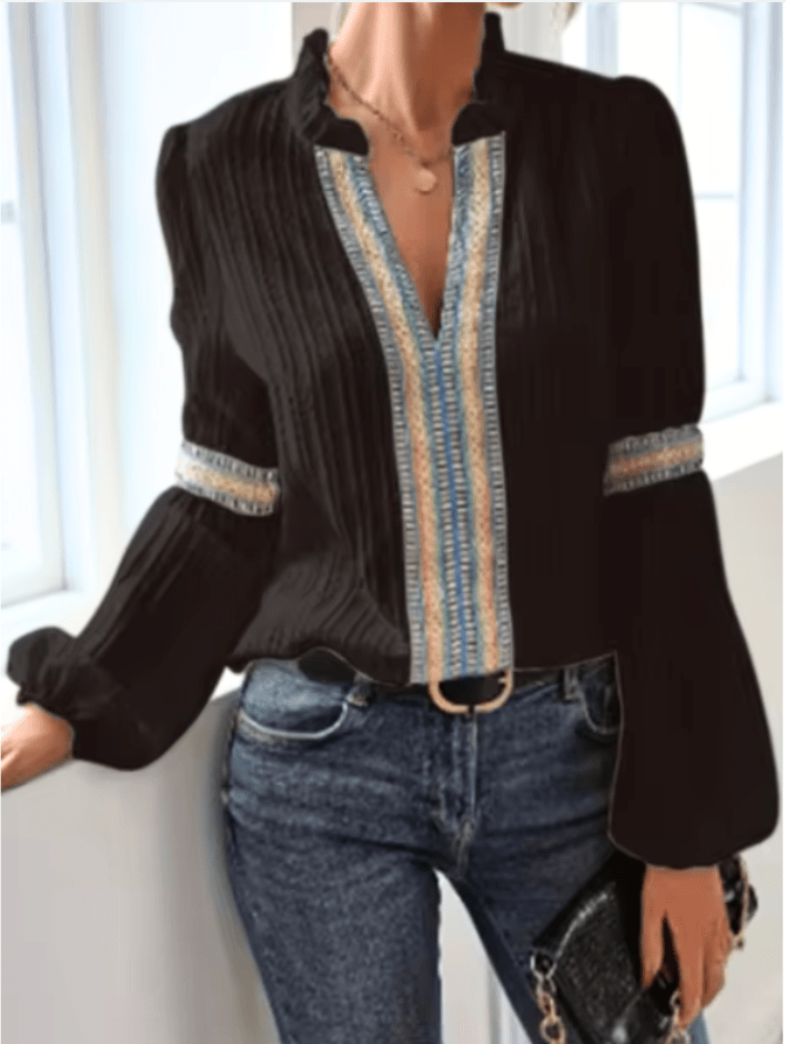 Elisa - Blouse Dames - Elegante Kanten Blouse - Dames Top - Luxe En Modern Design - Sorata