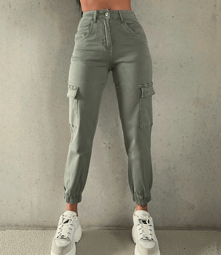 Elora - Cargo Broek Dames - Functionele Zakken - Trendy & Casual Outfit - Sorata