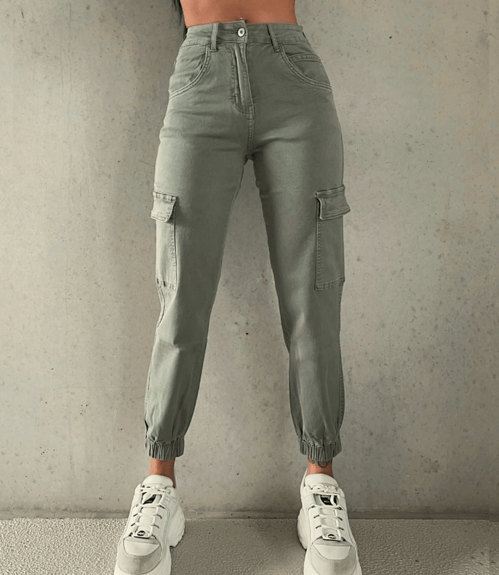 Elora - Cargo Broek Dames - Functionele Zakken - Trendy & Casual Outfit - Sorata
