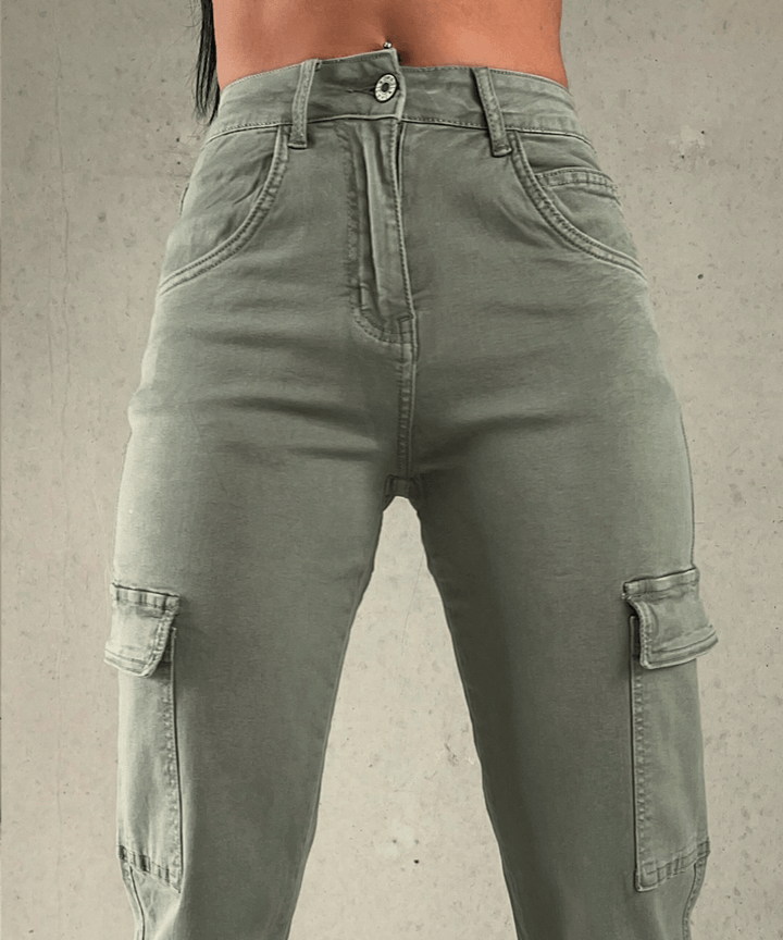 Elora - Cargo Broek Dames - Functionele Zakken - Trendy & Casual Outfit - Sorata