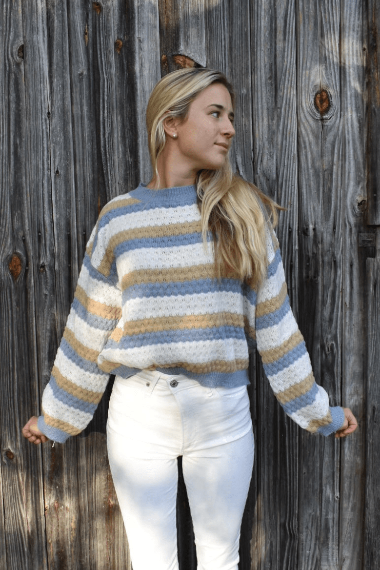 Elsa | Comfortabele Gestreepte Cashmere Trui | Dames Sweater | Jumper Vest - Sorata