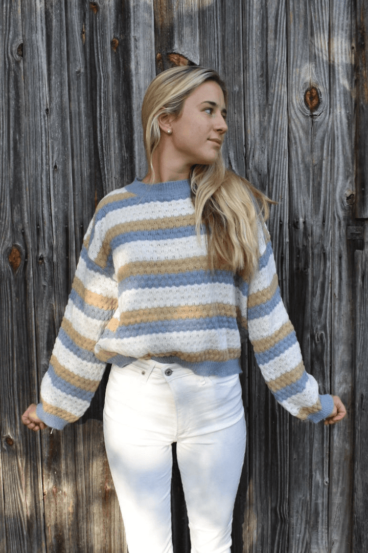 Elsa | Comfortabele Gestreepte Cashmere Trui | Dames Sweater | Jumper Vest - Sorata