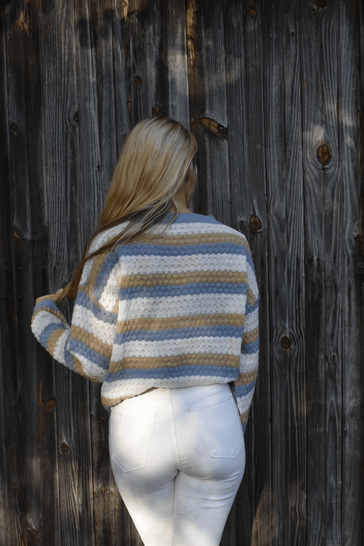 Elsa | Comfortabele Gestreepte Cashmere Trui | Dames Sweater | Jumper Vest - Sorata