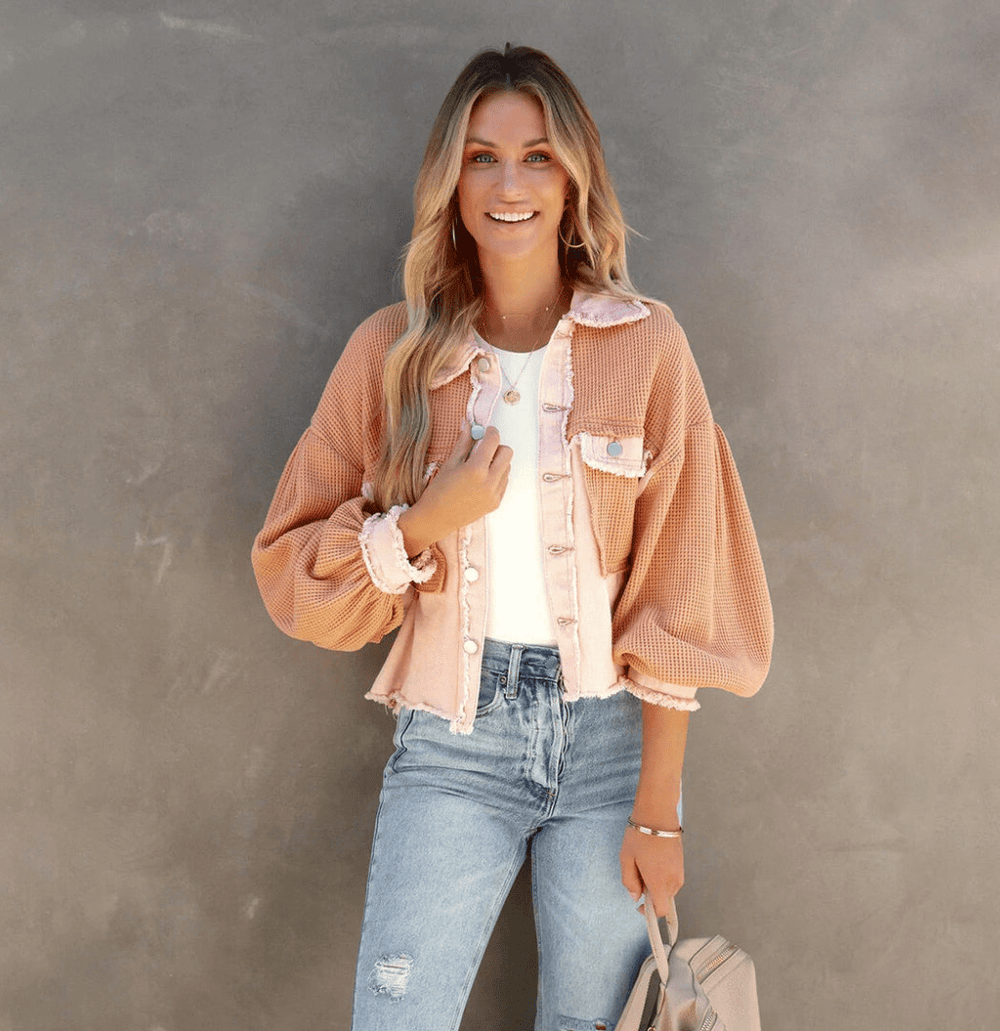 Esmee - Dames Jas - Vintage Kledingstijl - Gepofte Mouwen - Stijlvolle Comfort - Sorata