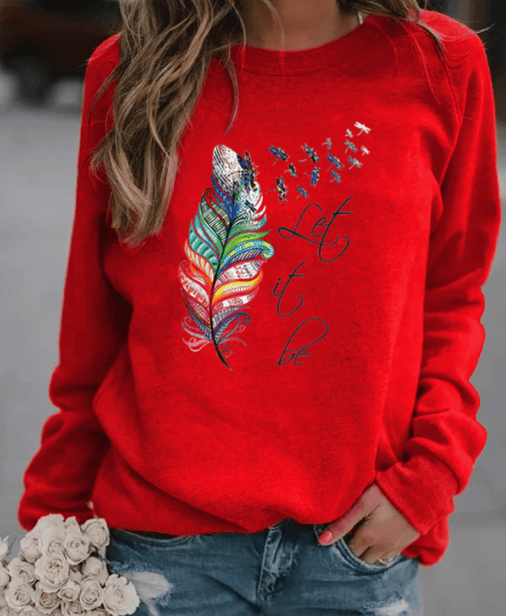 Esmeralda | Dames Trui | Comfortabele Warme Sweatshirt met Veerprint - Sorata