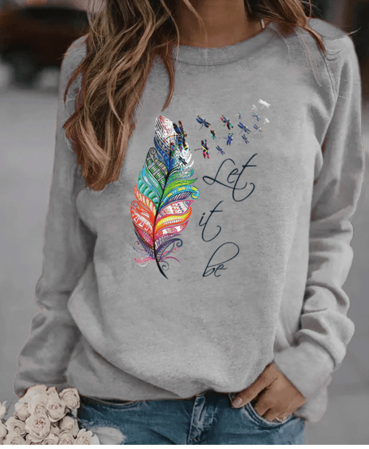 Esmeralda | Dames Trui | Comfortabele Warme Sweatshirt met Veerprint - Sorata