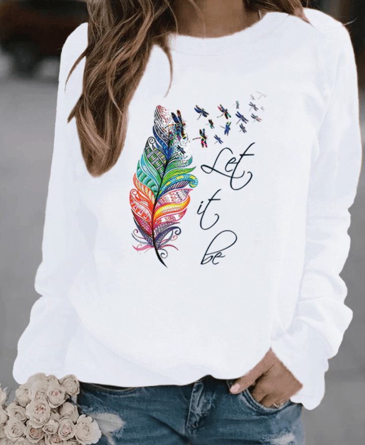 Esmeralda | Dames Trui | Comfortabele Warme Sweatshirt met Veerprint - Sorata