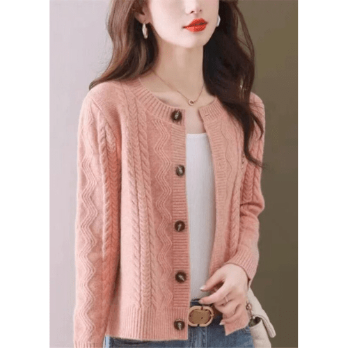 Eva - Vest Dames - Gebreid Vest Dames - Wolmix Gebreide Cardigan Met Knopen - Stijlvol - Sorata