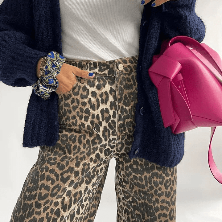 Fae | Dames Broek met Luipaardprint | Elastische Tailleband - Sorata