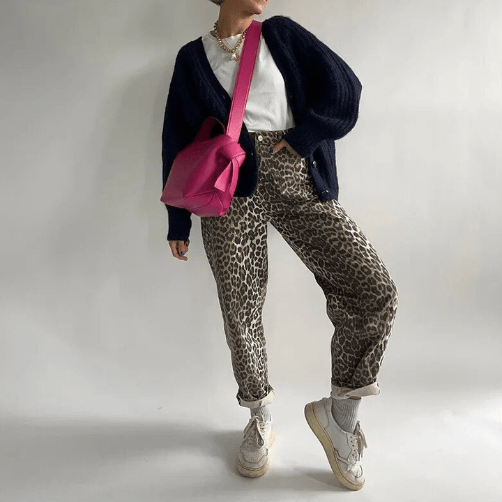Fae | Dames Broek met Luipaardprint | Elastische Tailleband - Sorata