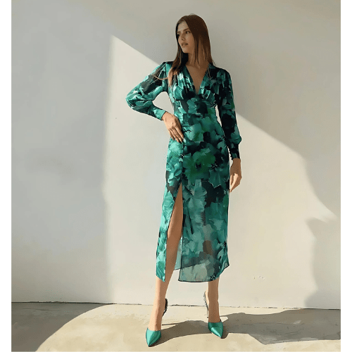 Fiona - Lange Mouwen Jurk Dames - Veelzijdige Outfit - Perfect Voor Elk Seizoen - Sorata