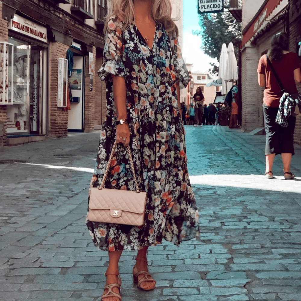 Fiona | Trendy Dames Jurk | Lange Jurk | Ultiem Draagcomfort | Voor De Lente/Zomer - Sorata
