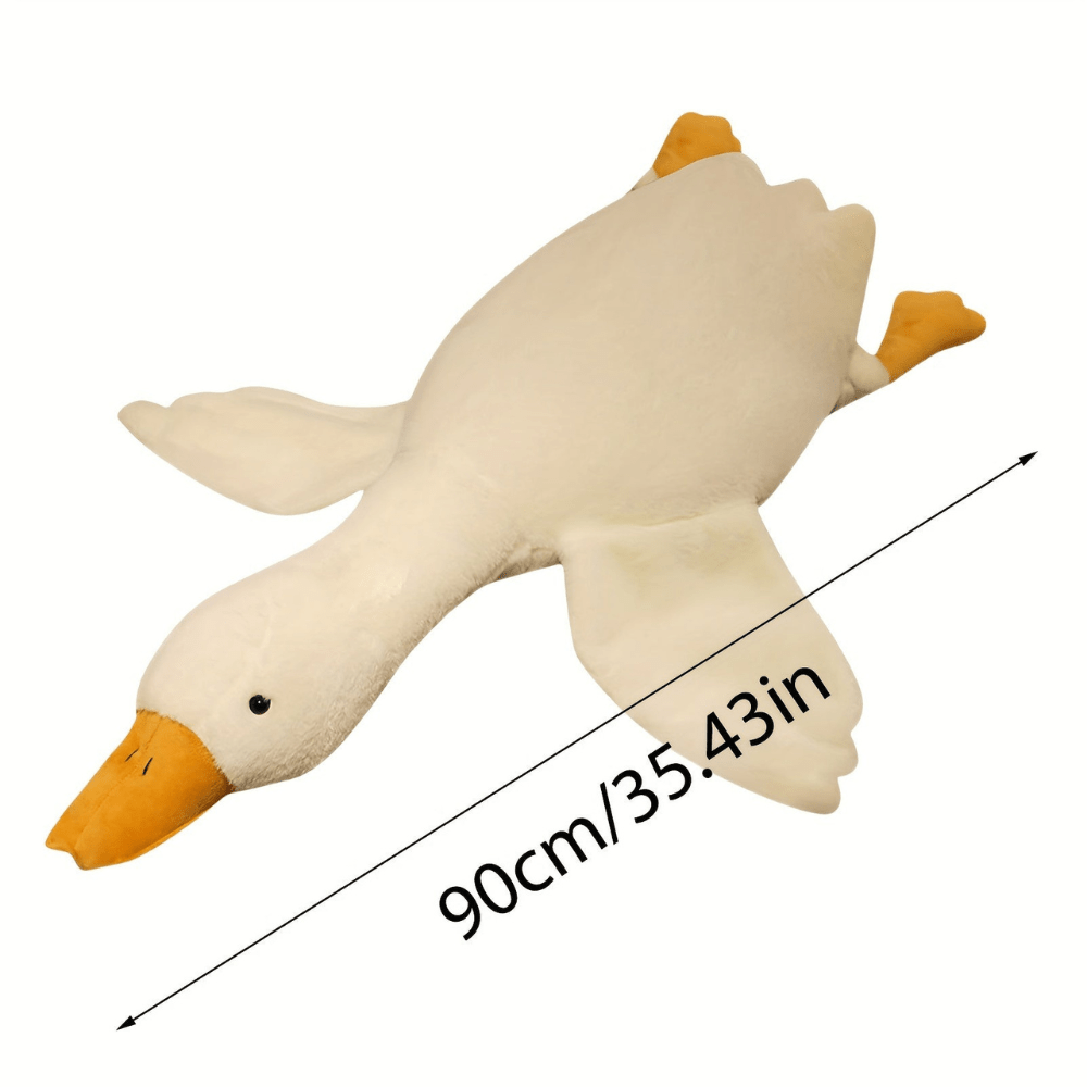 Fluffs | Zachte Witte Eend Pluche Speelgoed | Grote Zwaan Knuffel en Fluffy Vloermat voor Kinderkamer - Sorata