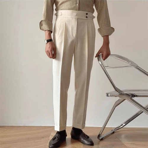 Gregorio - Broek Heren - Hoge Taille Nette Broek voor Heren - Casual & Chic Uitstraling - Sorata
