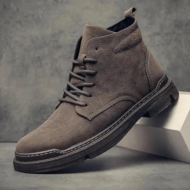 Harry | Stijlvolle Heren Schoenen | Suède Leren Veterboots | Casual En Comfortabel - Sorata