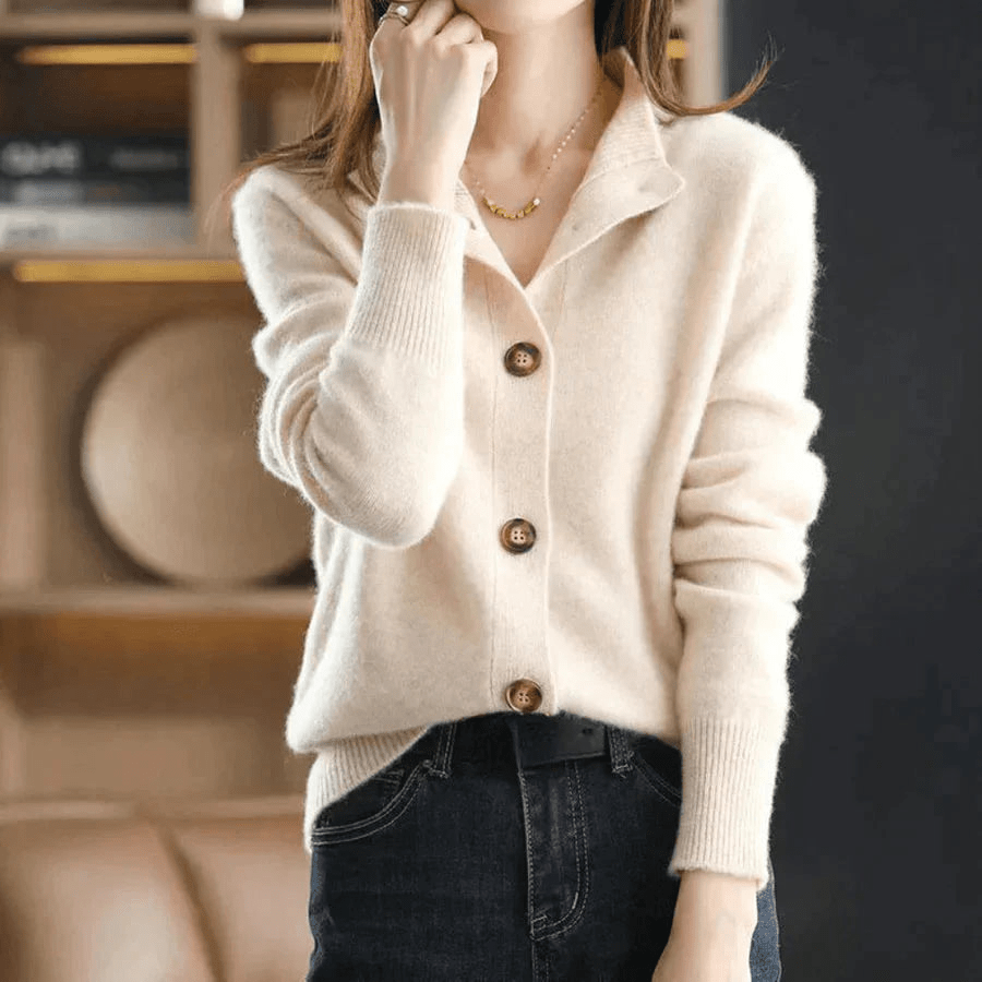Heba | Luxe Kasjmier Dames Vest | Elegante Knopen | Sweater Trui - Sorata