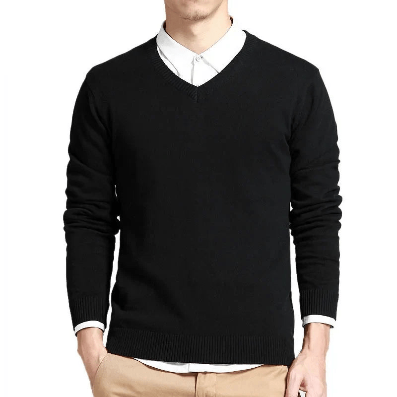 Hefi | Premium Katoenen Trui Met V - Hals | Heren Jumper Vest - Sorata