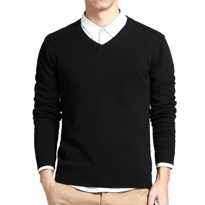 Hefi | Premium Katoenen Trui Met V - Hals | Heren Jumper Vest - Sorata