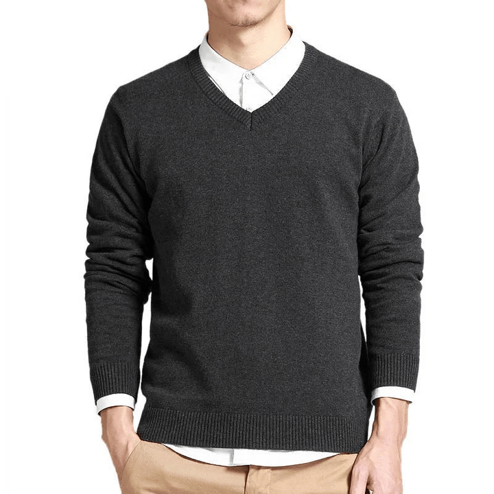 Hefi | Premium Katoenen Trui Met V - Hals | Heren Jumper Vest - Sorata