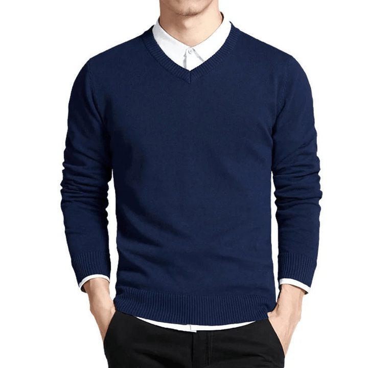 Hefi | Premium Katoenen Trui Met V - Hals | Heren Jumper Vest - Sorata