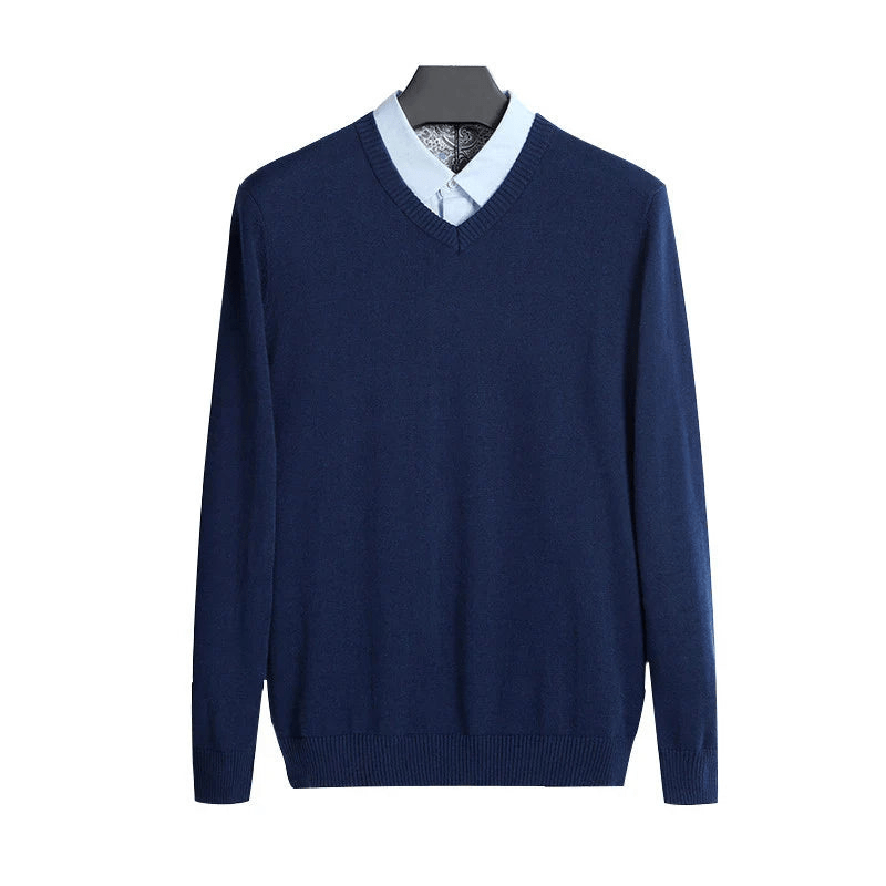 Hefi | Premium Katoenen Trui Met V - Hals | Heren Jumper Vest - Sorata