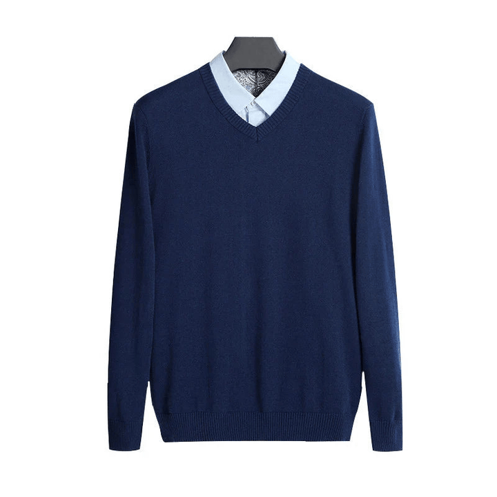 Hefi | Premium Katoenen Trui Met V - Hals | Heren Jumper Vest - Sorata