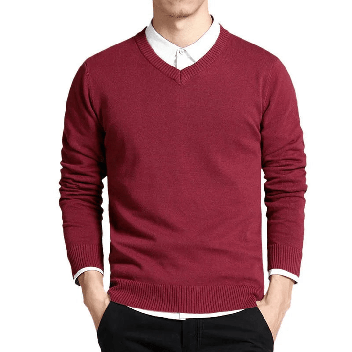 Hefi | Premium Katoenen Trui Met V - Hals | Heren Jumper Vest - Sorata