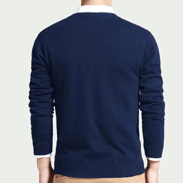 Hefi | Premium Katoenen Trui Met V - Hals | Heren Jumper Vest - Sorata
