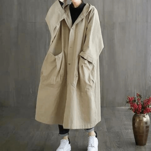 Hiera - Dames Jas - Trenchcoat - Waterafstotende Lange Jas Dames - Trendy Outfit - Sorata