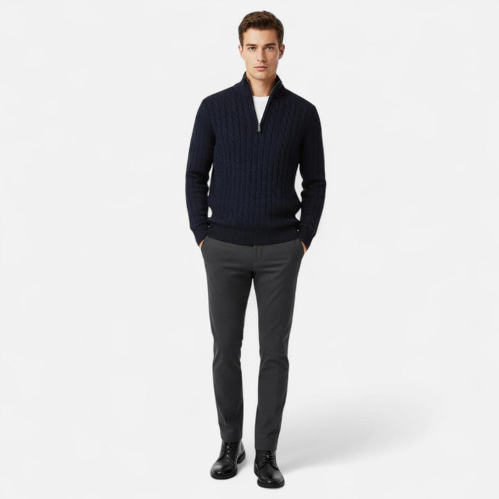 Sorata | Heren Half Zip Trui | Tijdloze Smart-Casual Stijl