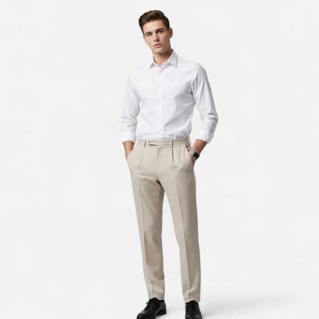 Sorata | Heren Klassieke Hoge-Taille Plooibroek