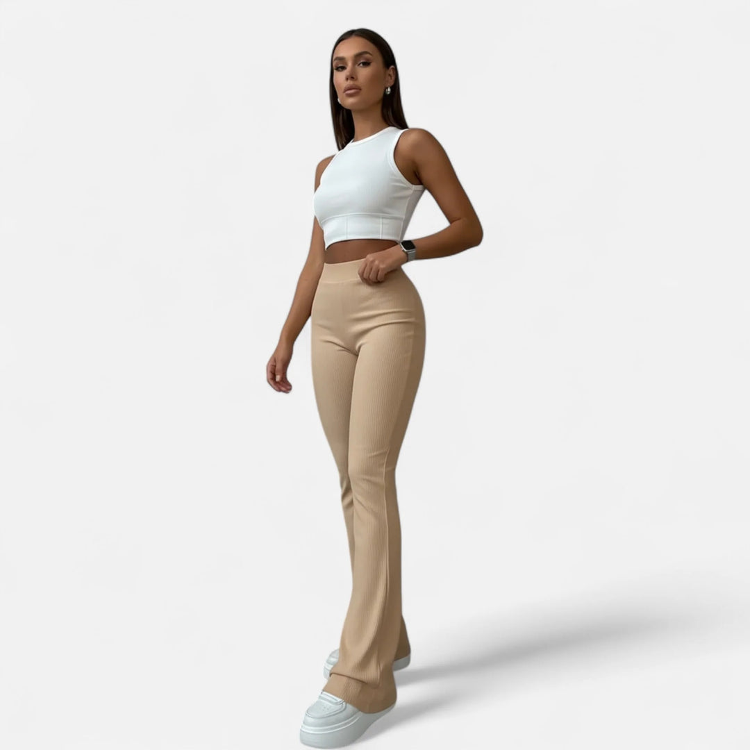 Sorata | Dames Slim Fit Geribde Pantalon