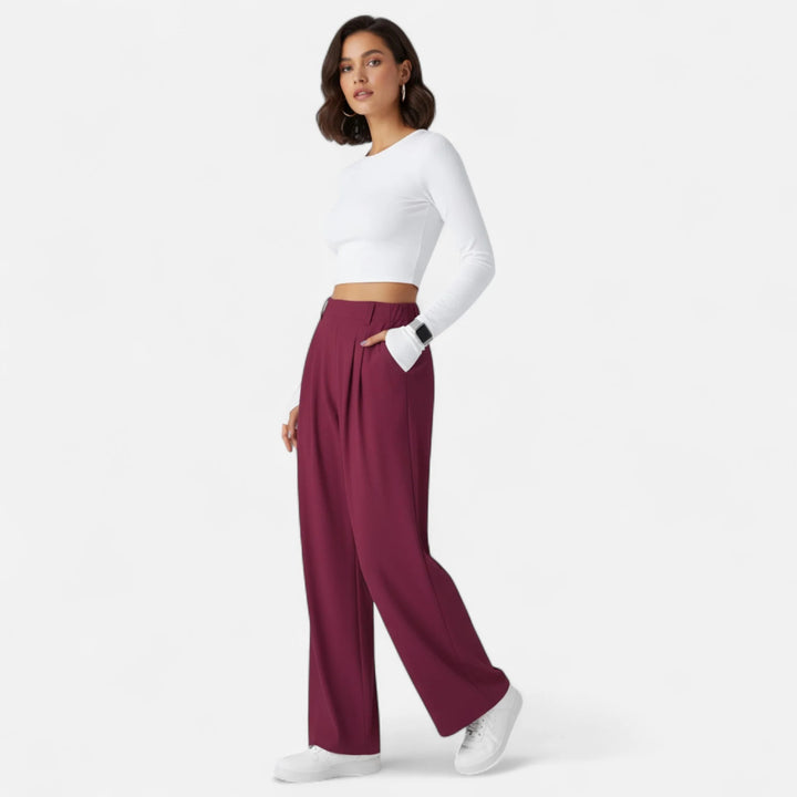 Sorata | Dames Klassieke Wide-Leg Werkpantalon Broek