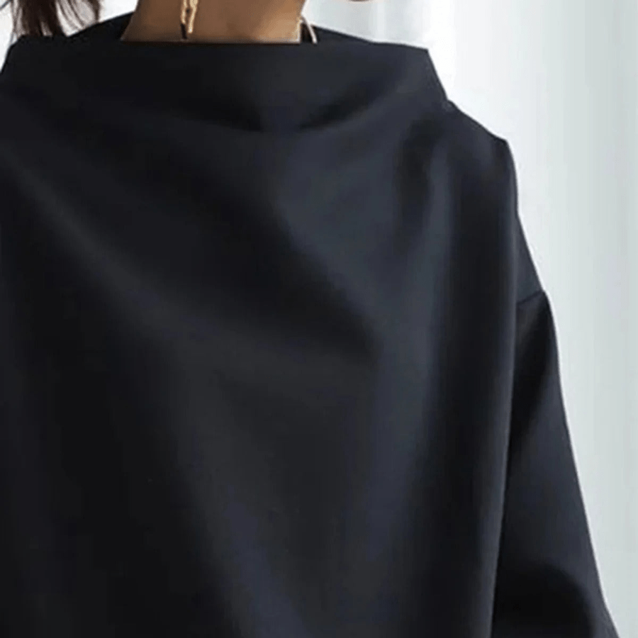 Indira | Zwarte Dames Trui | Trendy Coltrui met Lange Mouwen | Elegant & Comfortabel - Sorata