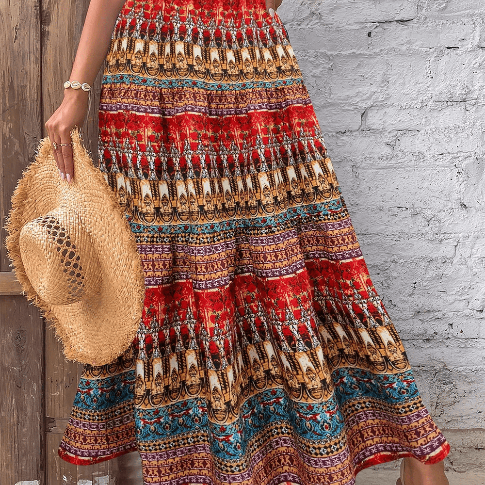 Isa | Boho Maxi Rok Met Hoge Taille | Perfect Voor Strand, Lente En Zomer - Sorata