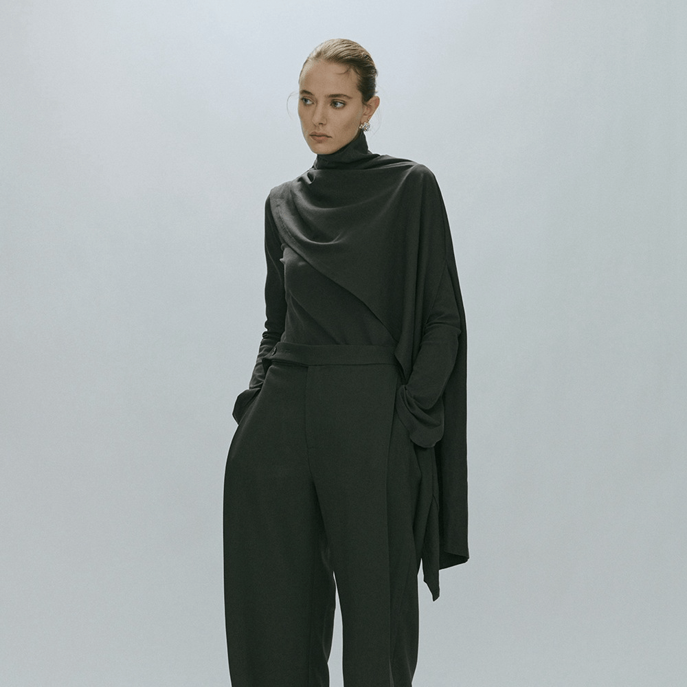 Ishu | 2 - Delige Coltrui Met Cape Sjaal | Dames Sweater Cape | Trendy En Comfortabel - Sorata