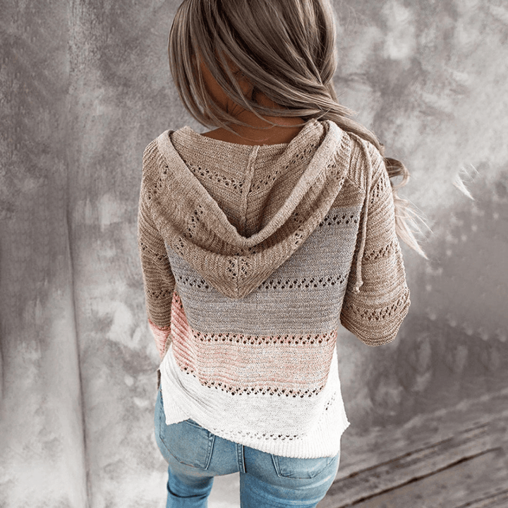 Iva | Modieuze Gebreide Trui met V - hals | Dames Sweater | Jumper Vest - Sorata