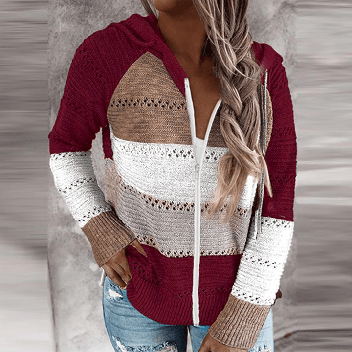 Iva | Modieuze Gebreide Trui met V - hals | Dames Sweater | Jumper Vest - Sorata