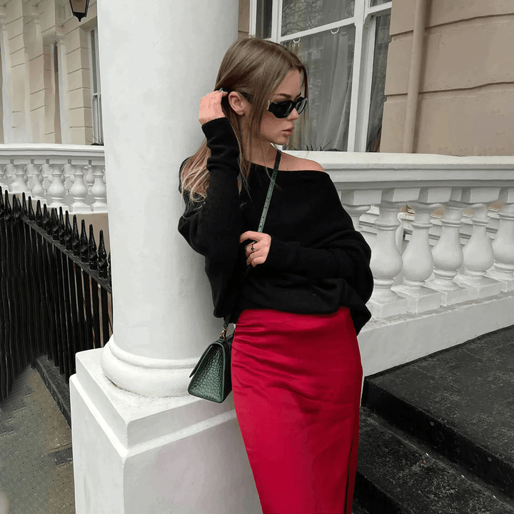 Iva | Veelzijdige Trui met Off the Shoulder | Dames Sweater | Jumper Vest - Sorata