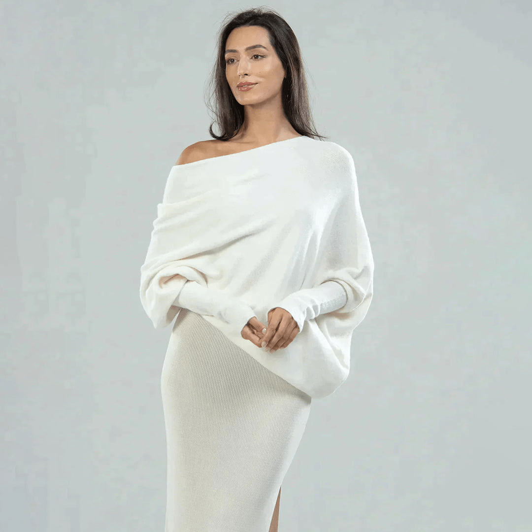 Iva | Veelzijdige Trui met Off the Shoulder | Dames Sweater | Jumper Vest - Sorata
